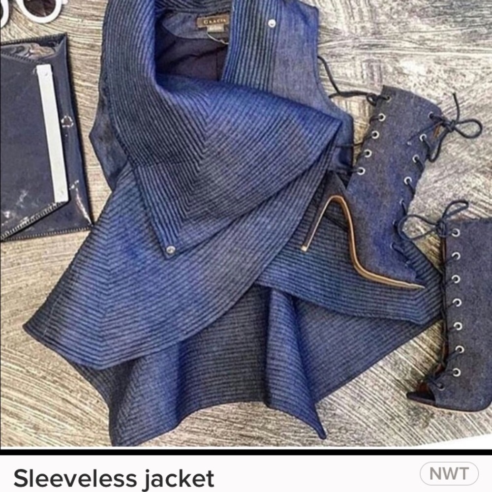 Look what’s Back ..Sleeveless denim Flare vest
